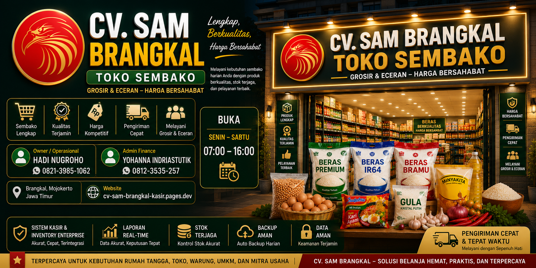 Banner Promo CV. SAM Brangkal - Toko Sembako Grosir & Eceran, Harga Bersahabat
